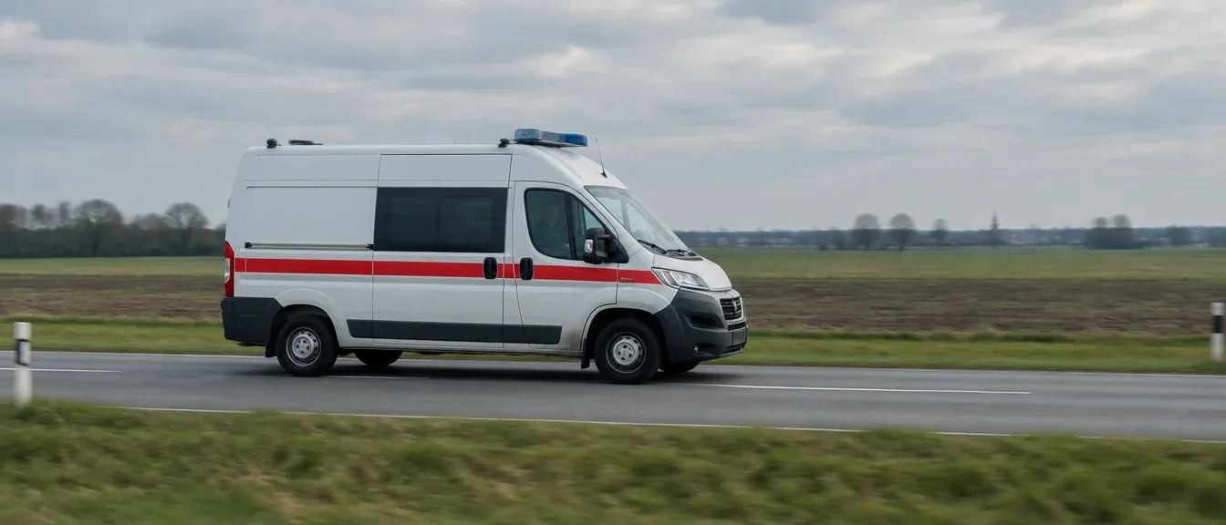 Ambulance responding to an emergency