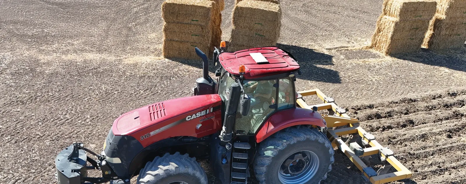 Agricultural tractor working in Brazil